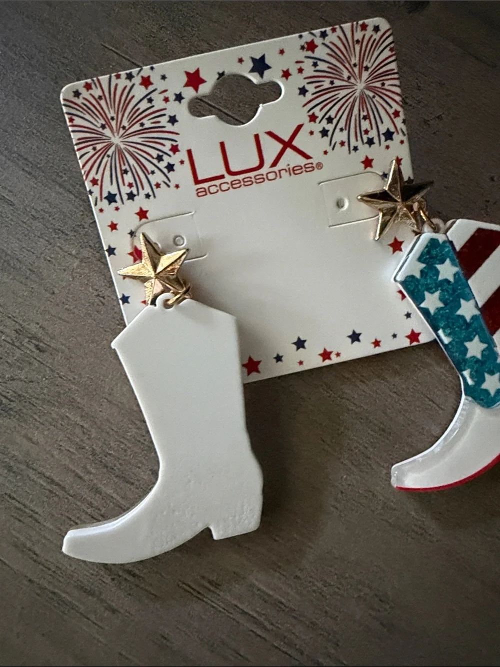 Toshiba Red, White & Blue Kids Cowboy Boot Hair Clips